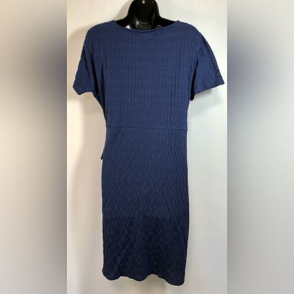 Dana Buchman Womens Size Medium Dress Blue Textured Wear - Picture 2 of 7